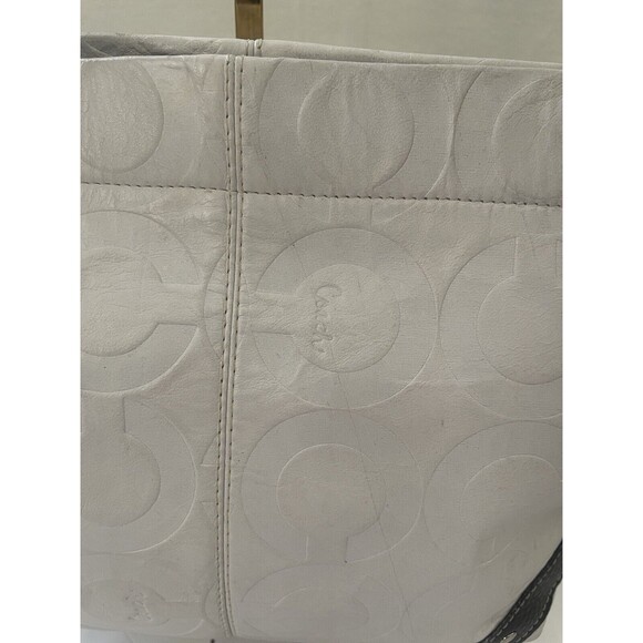 Coach Women’s White Shoulder Bag Dark Brown‎ Strap Please Read - Picture 13 of 16
